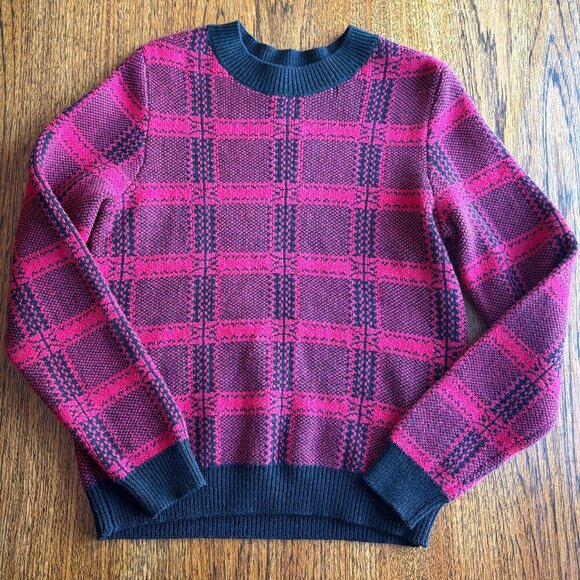 2 piece knit red and black sweater and skirt set - Picture 2 of 6